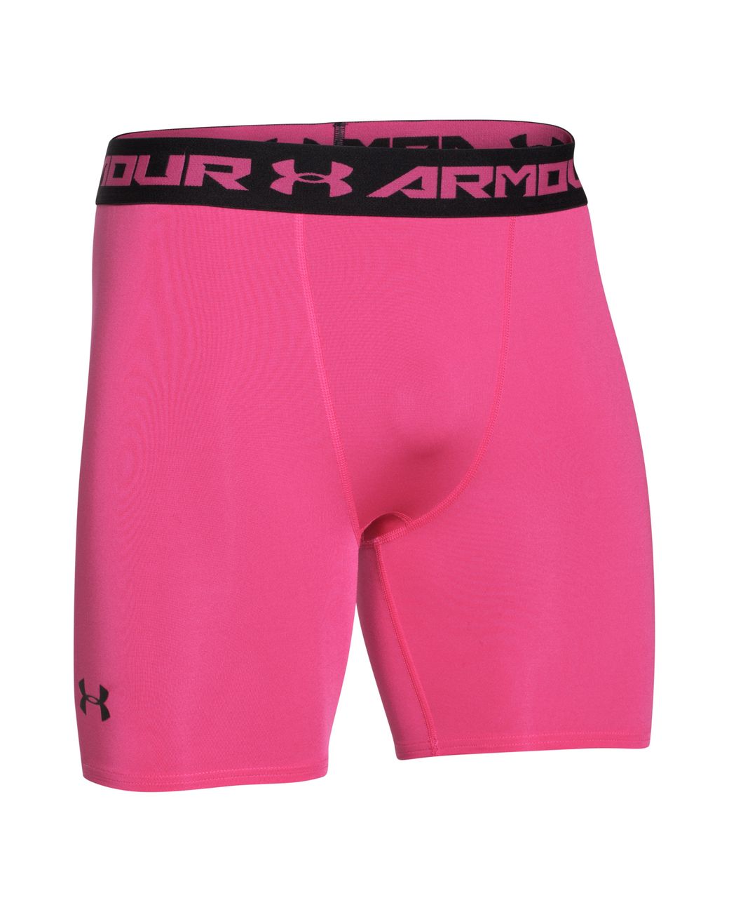 Pink under armour compression on sale shorts